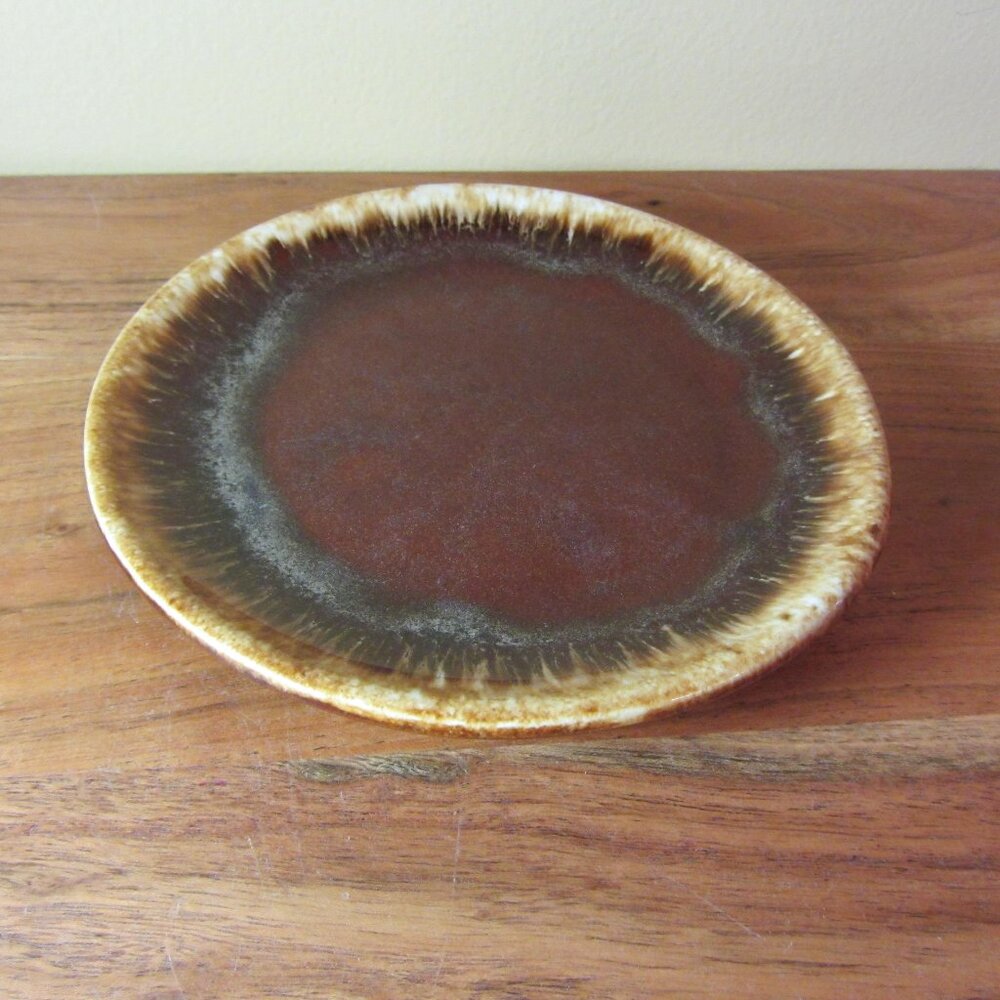 3 for $40 - hull vintage brown plate ceramic  (W3804)
